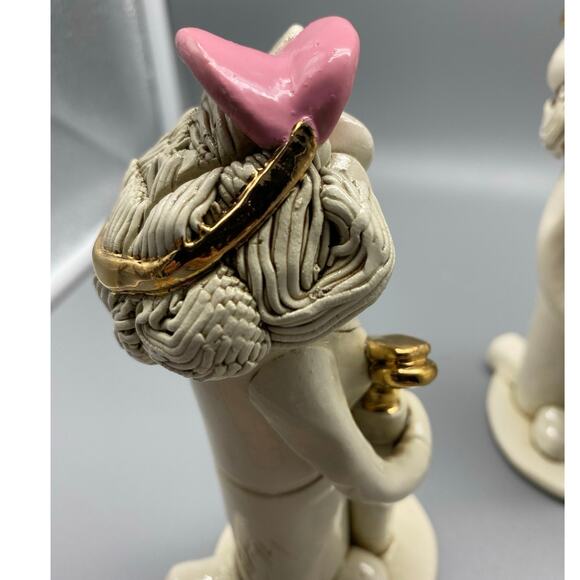 Tweeples World Ceramic Lady Golfer Joe Peck. whimsical Also a whistle. Set of 2 - Picture 7 of 10